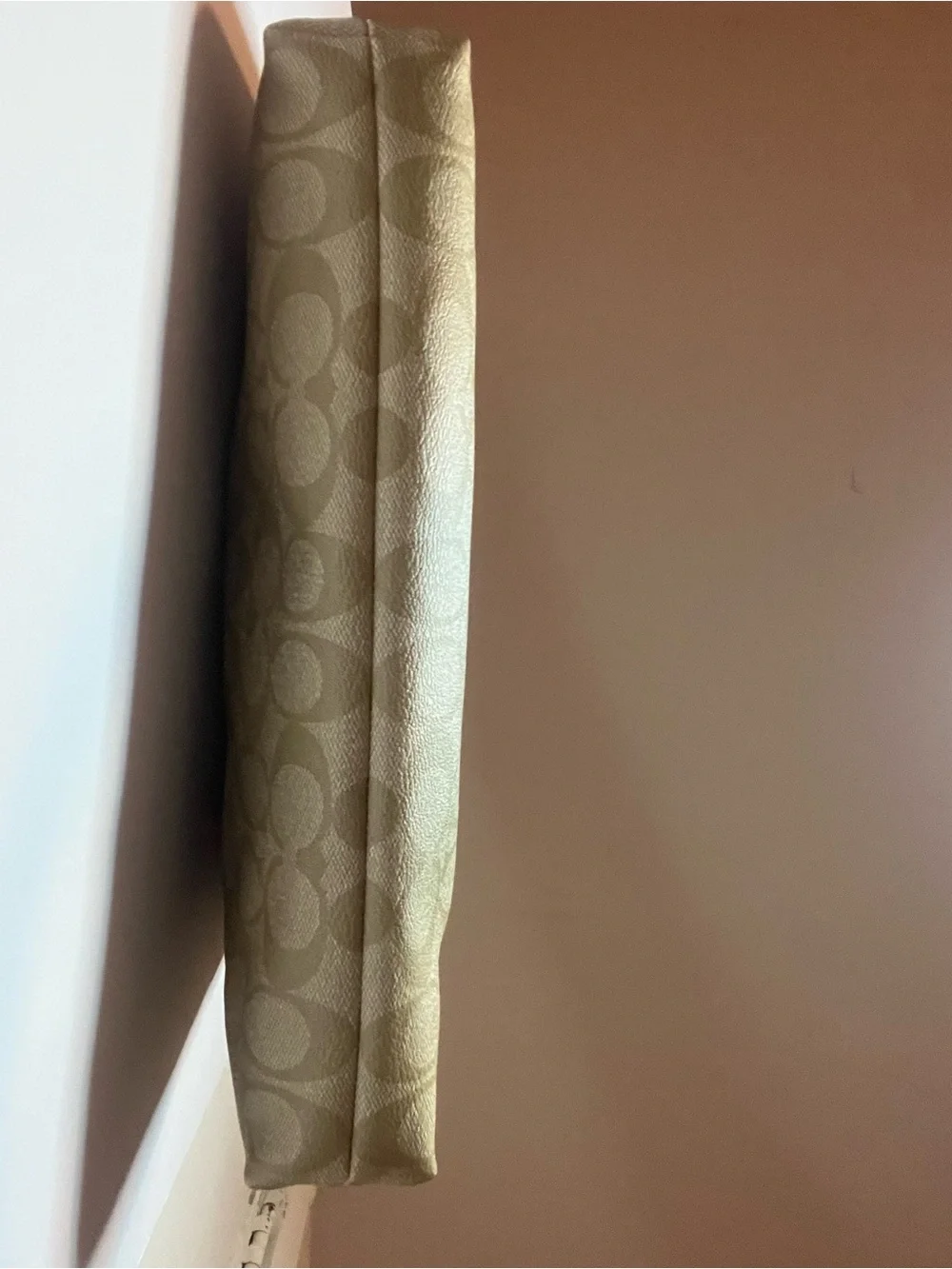 Coach Signature Canvas Crossbody Bag | Beige & Yellow | Excellent Condition